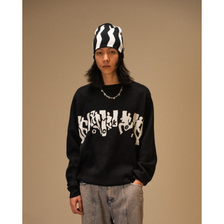 MIRROR MAZE KNIT CREWNECK